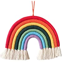 Los mejores  - Arcoiris Colgante Pared-Tapices de Arco Iris Tejido a Mano Arco Iris Borla Dormitorio Tapiz Rainbow Colgante de Pared de…
